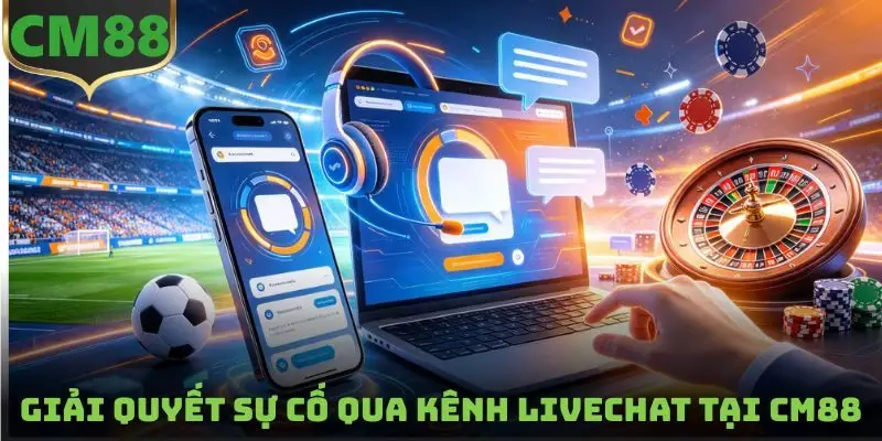 Giải quyết sự cố qua kênh livechat tại CM88