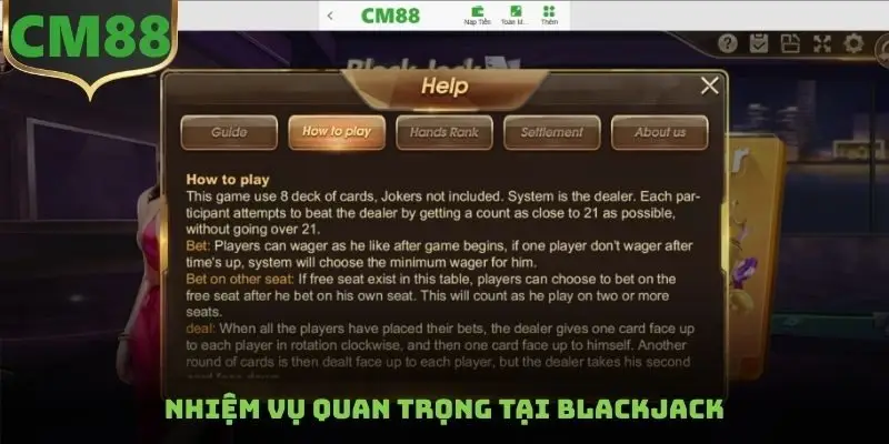 Nhiệm vụ quan trọng tại Blackjack