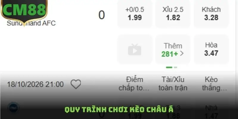 Quy trình chơi kèo Châu Á